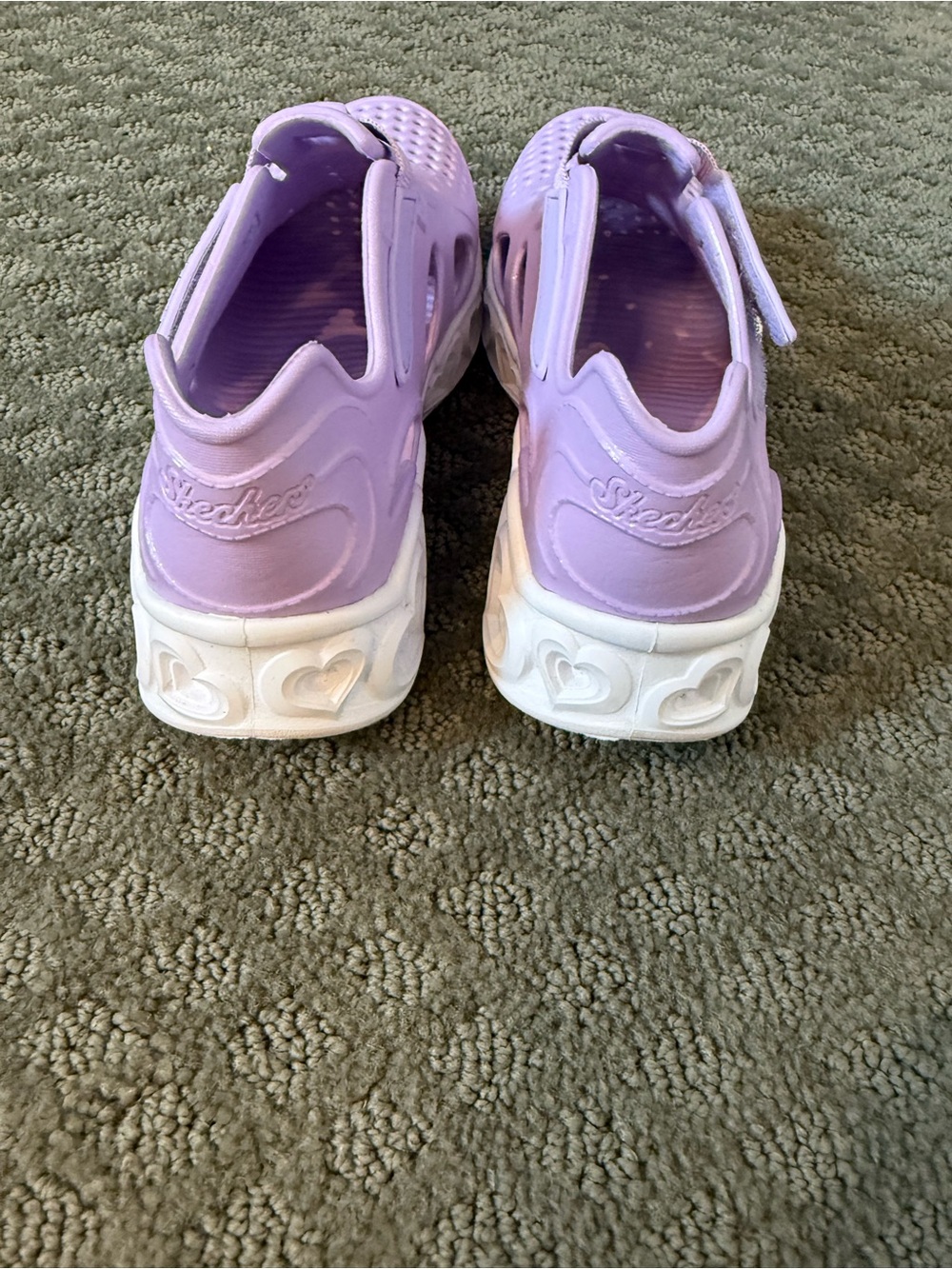Skechers Lilac Heart-Light LED Sneakers - Picture 3 of 6